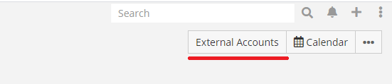 External account button